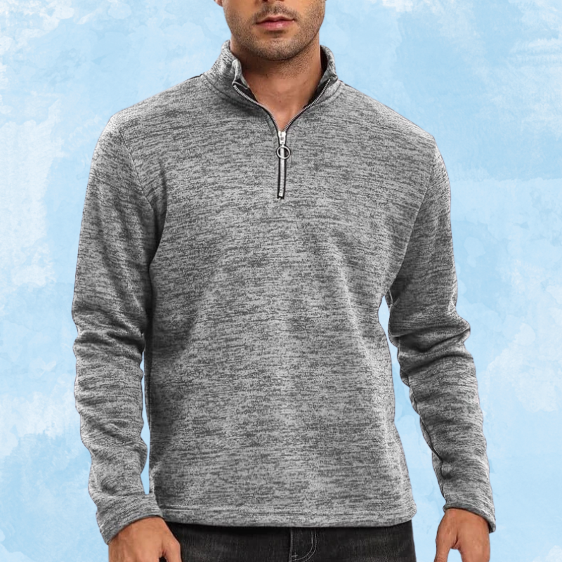 Warm Men's Half-zip Fleece Sweater