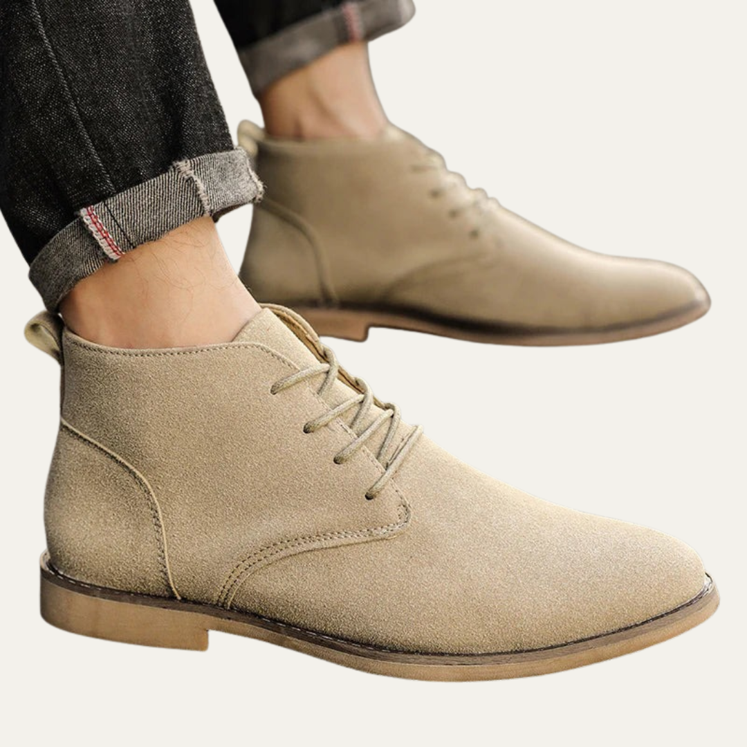 Men’s Suede Look Minimalist Chukka Lace Up Boots