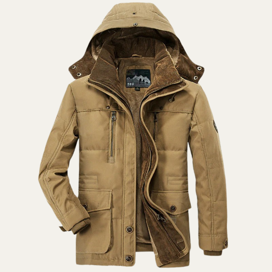 Men’s Fleece Lined Hooded Utility Parka