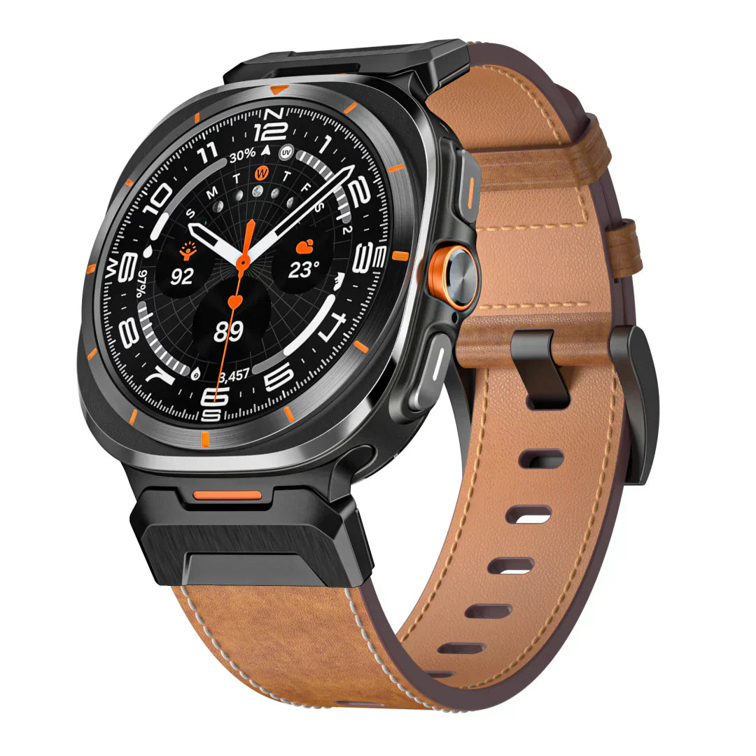 Durable Leather Band for Galaxy Watch Ultra - BritishElegance