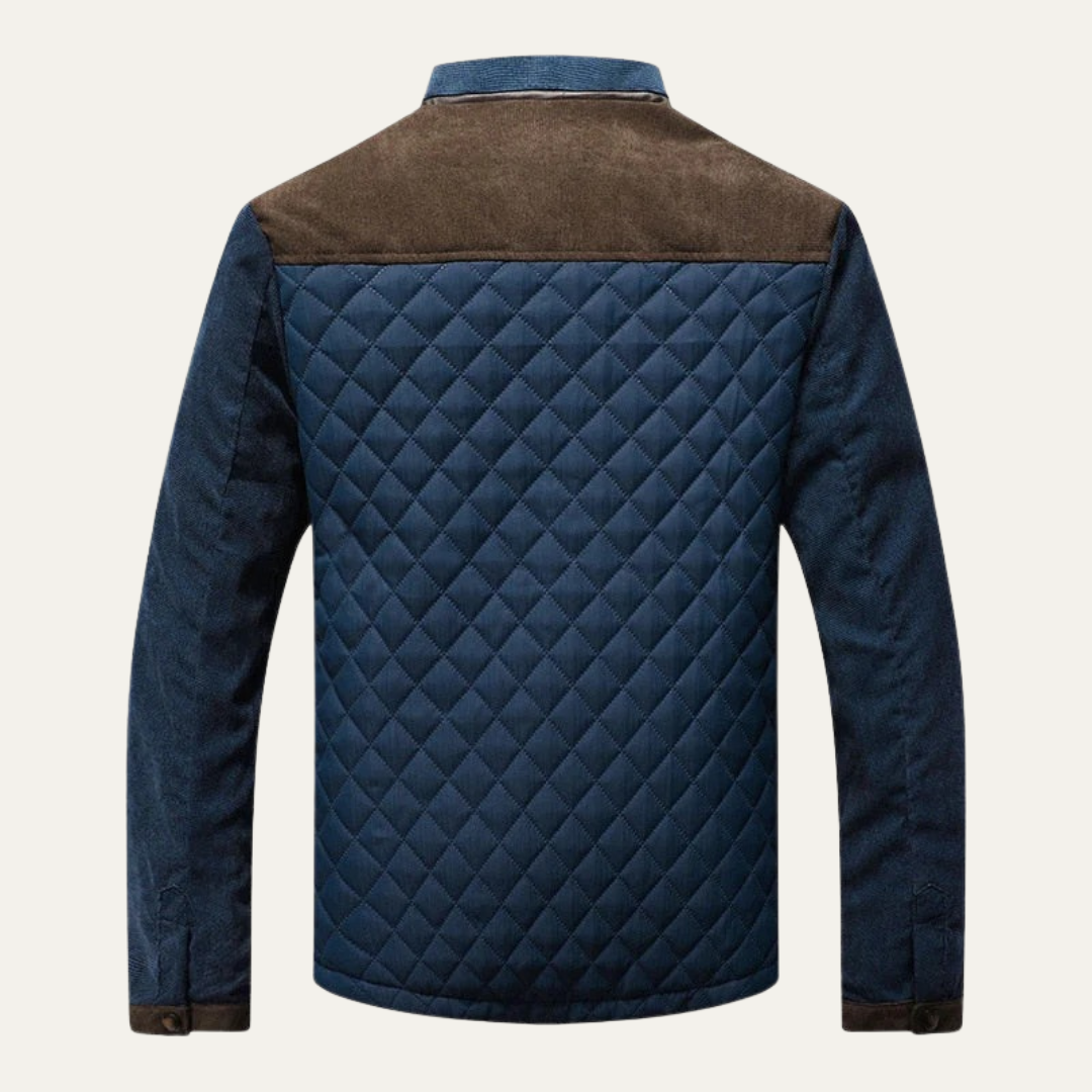 Men’s Contemporary Quilted Stand Collar Jacket