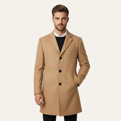 Men’s Classic Winter Single-Breasted Trench Coat