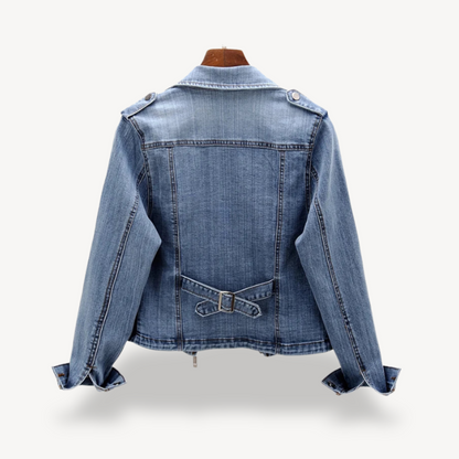 Denim Biker Jacket for Women