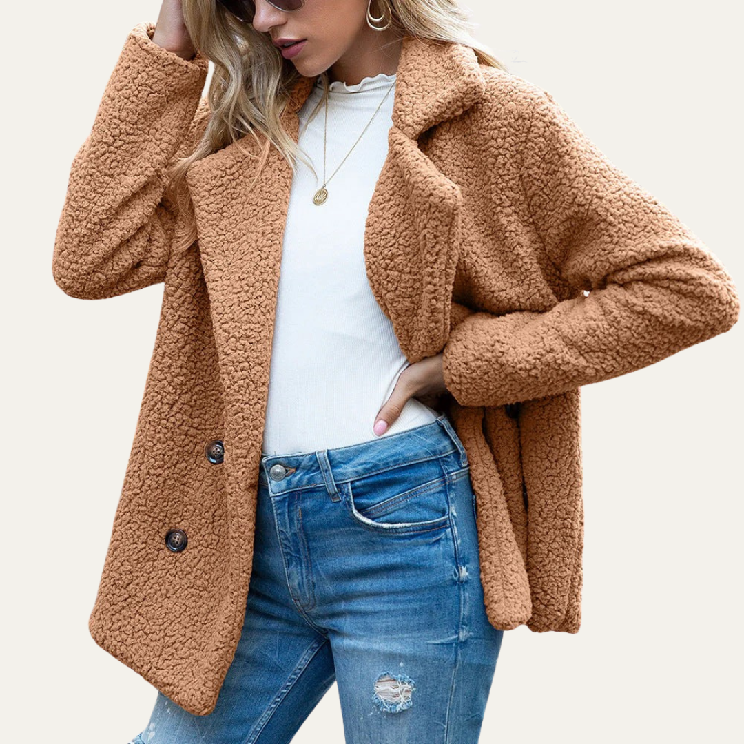 Women’s Plush Mid-Length Pea Coat