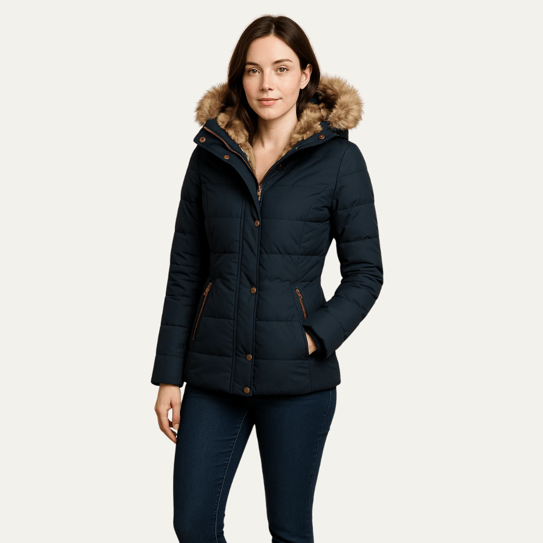 Women’s Faux Fur Hooded Quilted Puffer Jacket