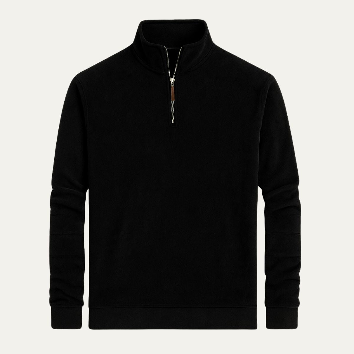 Men’s Textured Quarter Zip Stand Collar Pullover