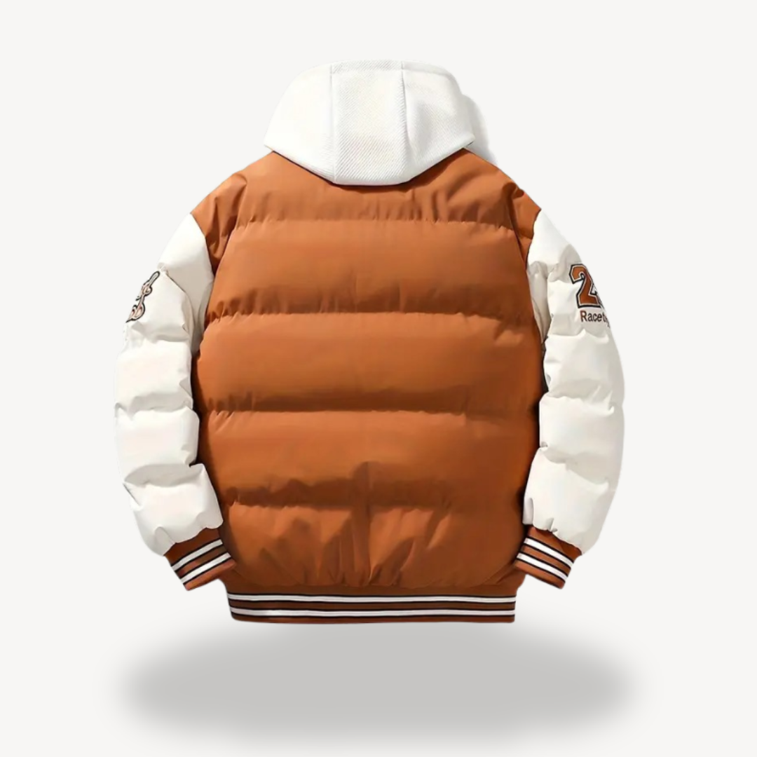 Polyester Hooded Winter Parka for Men