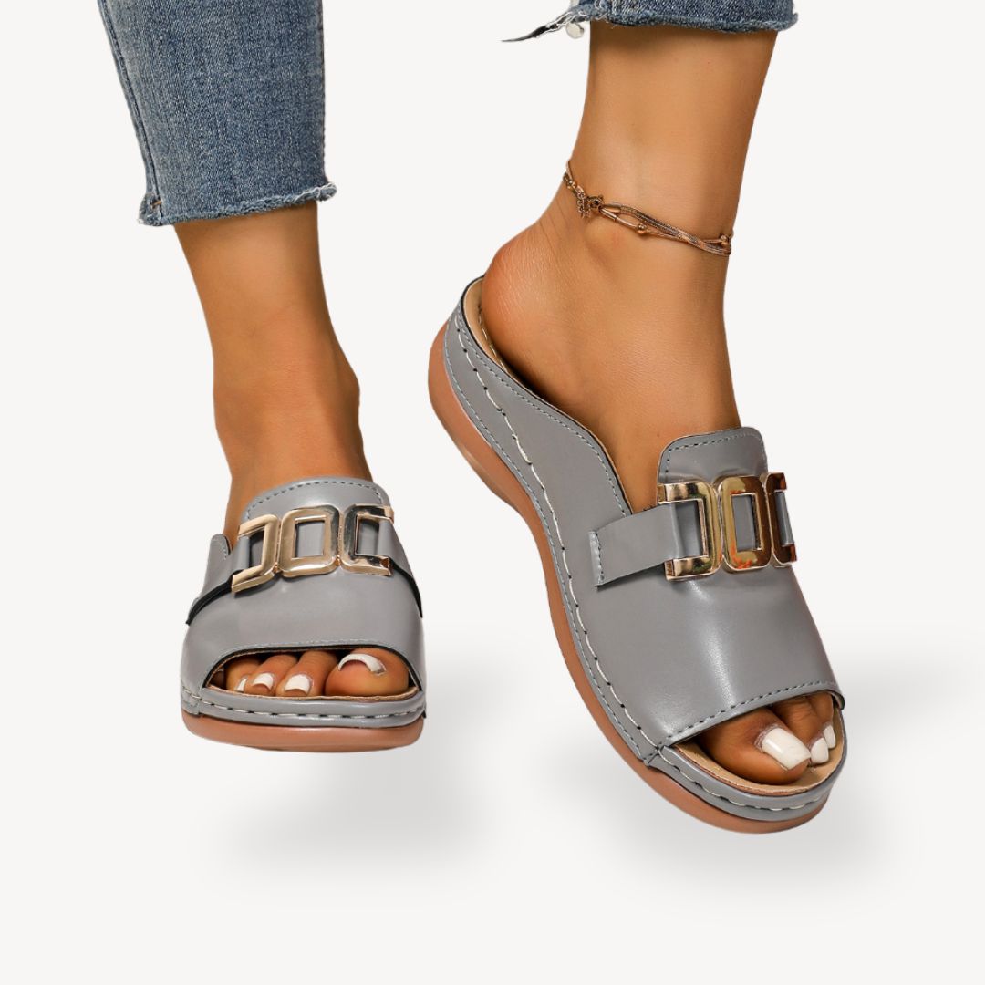 Orthopedic Buckle Flat Sandals Women