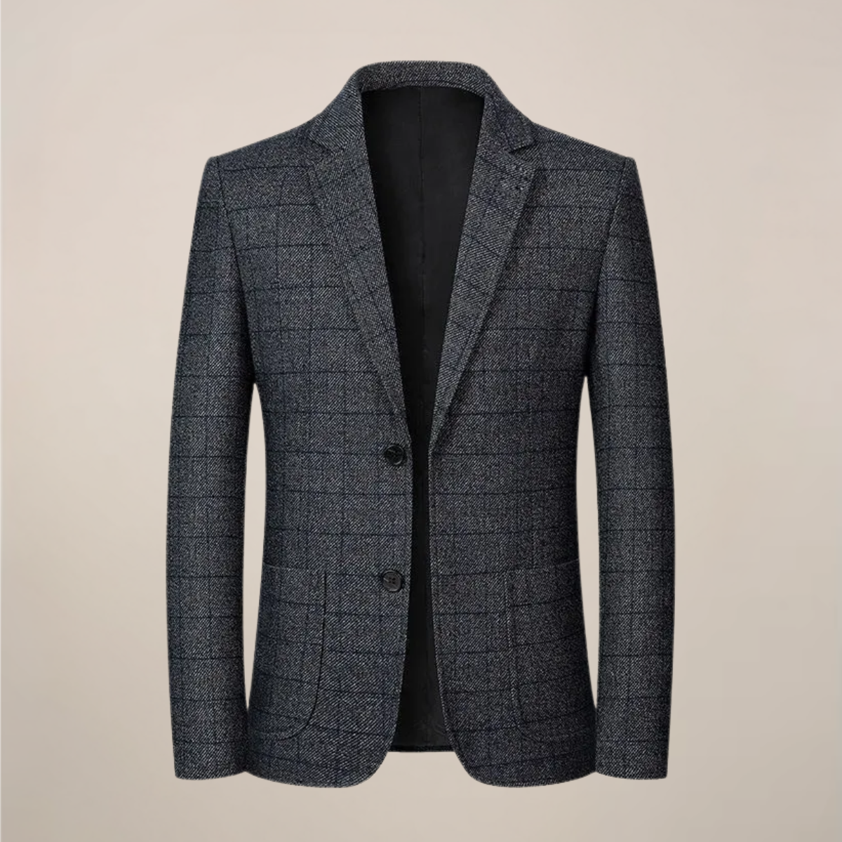 Men’s Slim Fit Plaid Blazer – Vintage Check Tailored Jacket