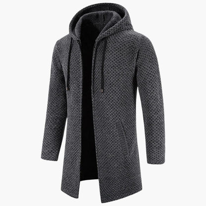 The Copenhagen Hooded Knit Cardigan – Men’s Longline Casual Coat