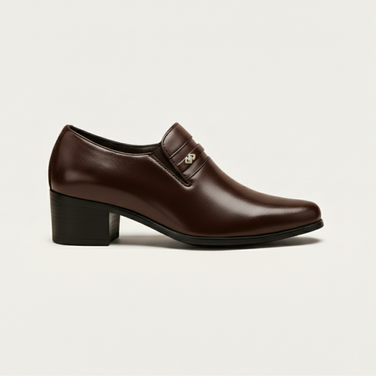 The Lazise Men’s Cuban Heel Dress Shoes – Leather Slip On Formal Loafers