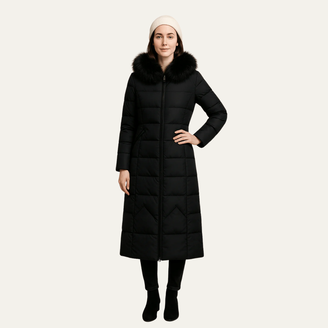 Women’s Long Faux Fur Hooded Puffer Coat