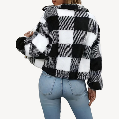 Women's Plaid Sherpa Jacket