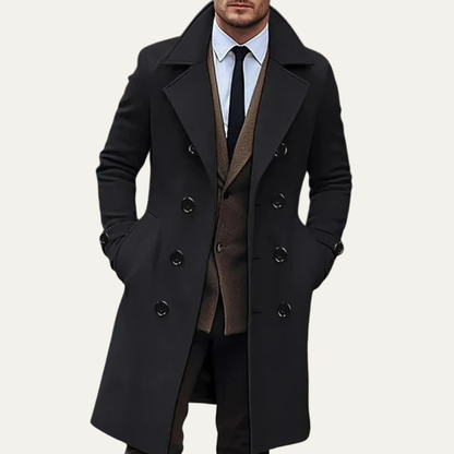 Men's Double-Breasted Mid-Length Peacoat