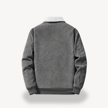 Men's Corduroy Sherpa Lined Bomber Jacket