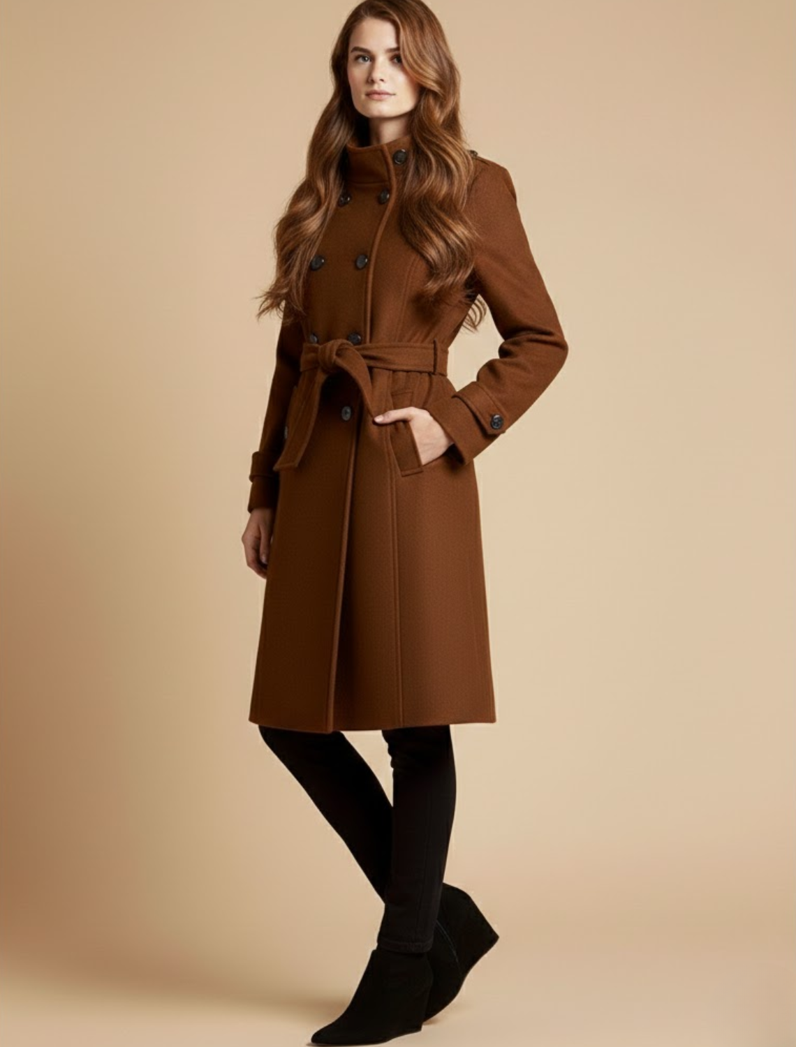 Classic Fit Belted Overcoat - Stylish & Tailored