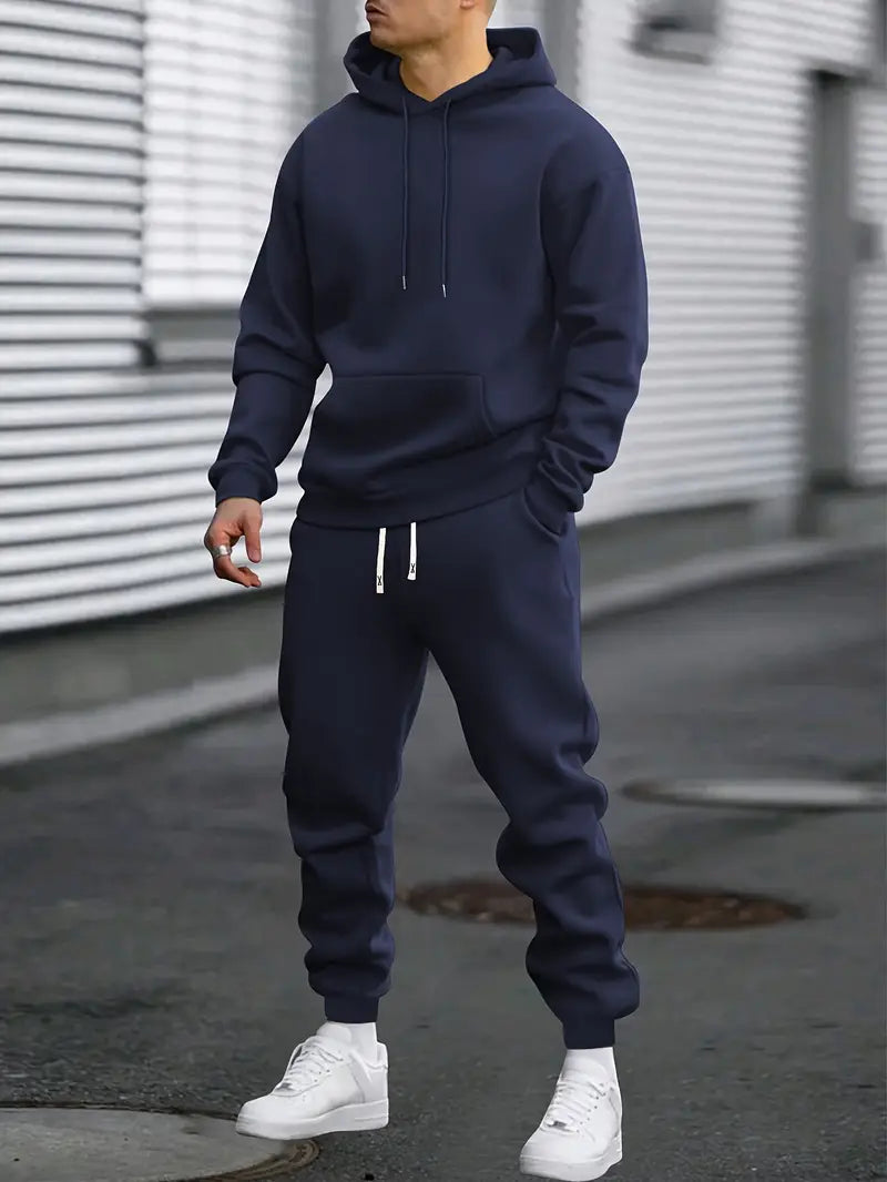 Men's 2-Piece Hooded Sweat Suit Set