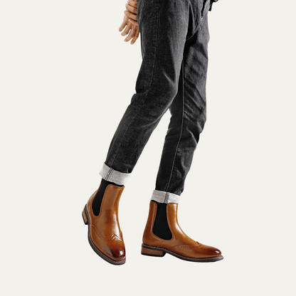 The Margate Men’s Classic Slip On Leather Chelsea Boots