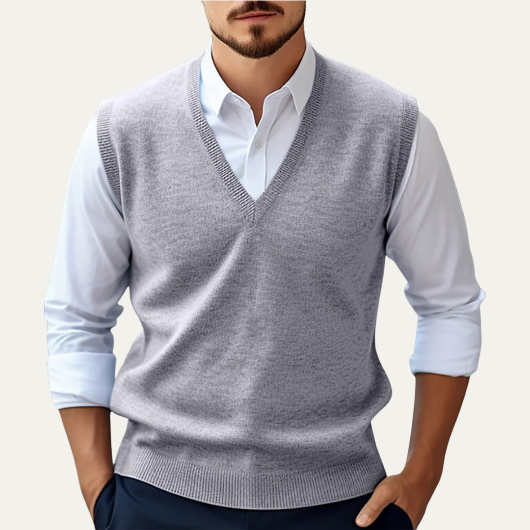 Men’s Classic V-Neck Knitted Sweater Vest