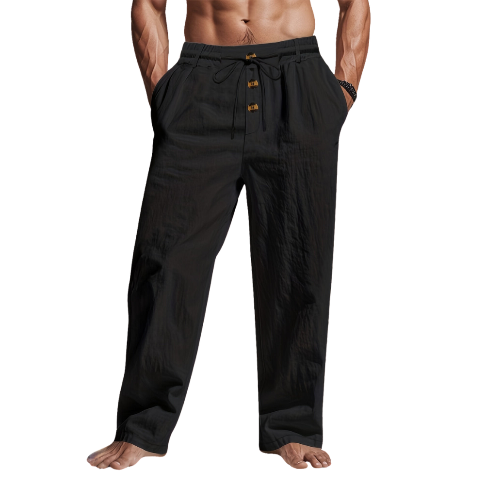 Relaxed Fit Elastic Waist Pants for Men - BritishElegance