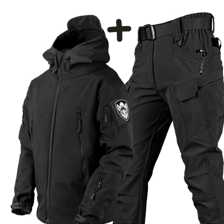 Rugged Men's Military Jacket and Pants Combo