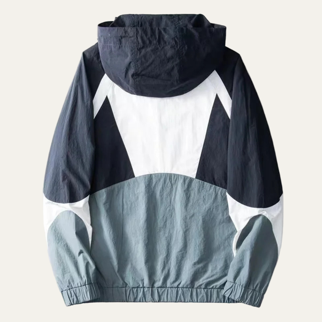 Men’s Lightweight Color Block Windbreaker Jacket