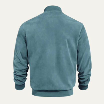 Men’s Textured Zip Up Casual Bomber Jacket