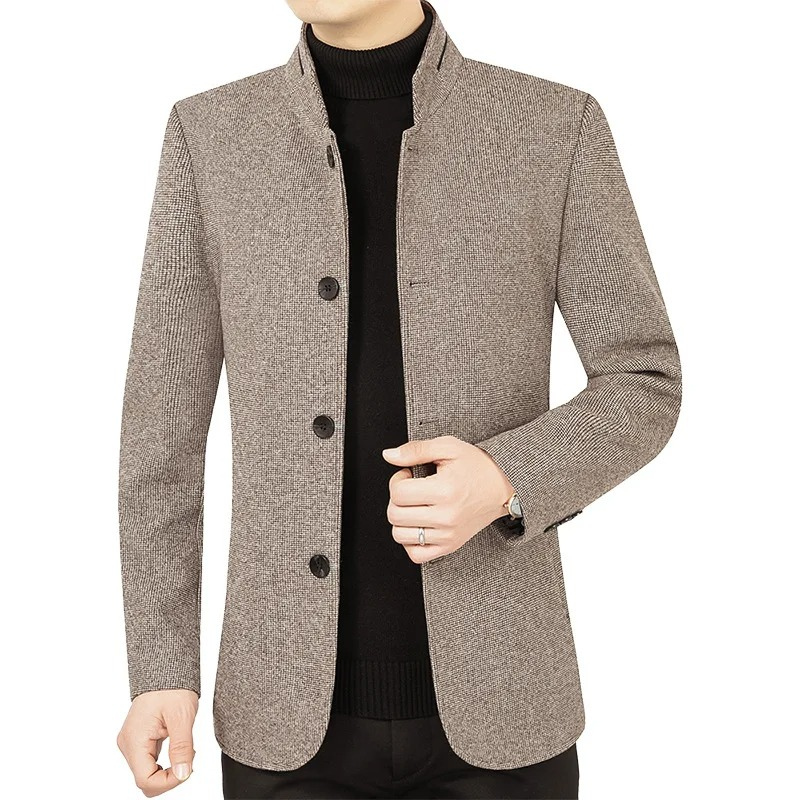 Classic Slim Fit Mens Blazer with Four Button Front