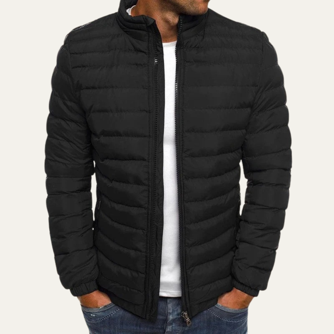 Men’s Lightweight Solid Color Quilted Puffer Jacket