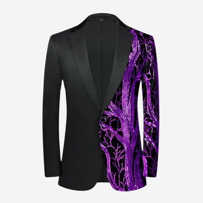 Men’s Sequin Wave Pattern Performance Blazer