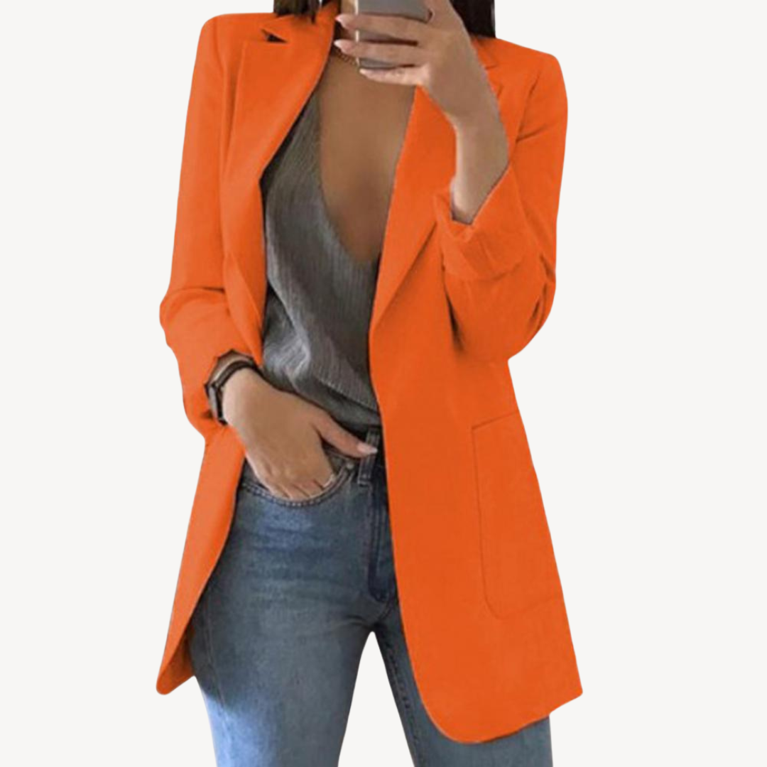Women's Long Blazer with Open Front