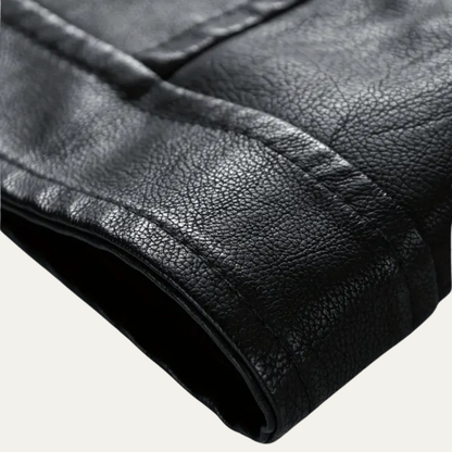 Men’s Sleek Faux Leather Motorcycle Jacket