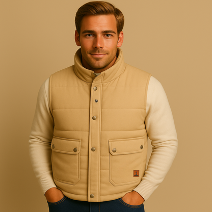 The Aspen Men's Warm Modern Fleece Lined Winter Gilet