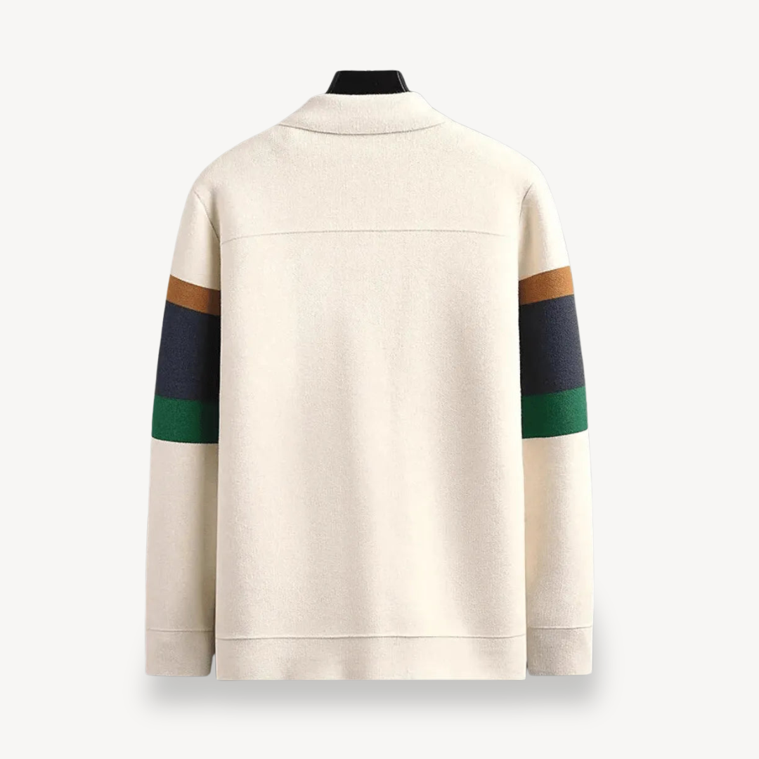 Striped Wool Cardigan for Men
