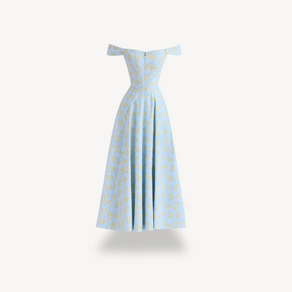 Women's Floral Print Midi Dress Cotton