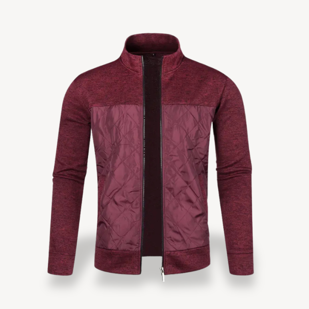 Quilted Padded Zip-Up Jacket Men