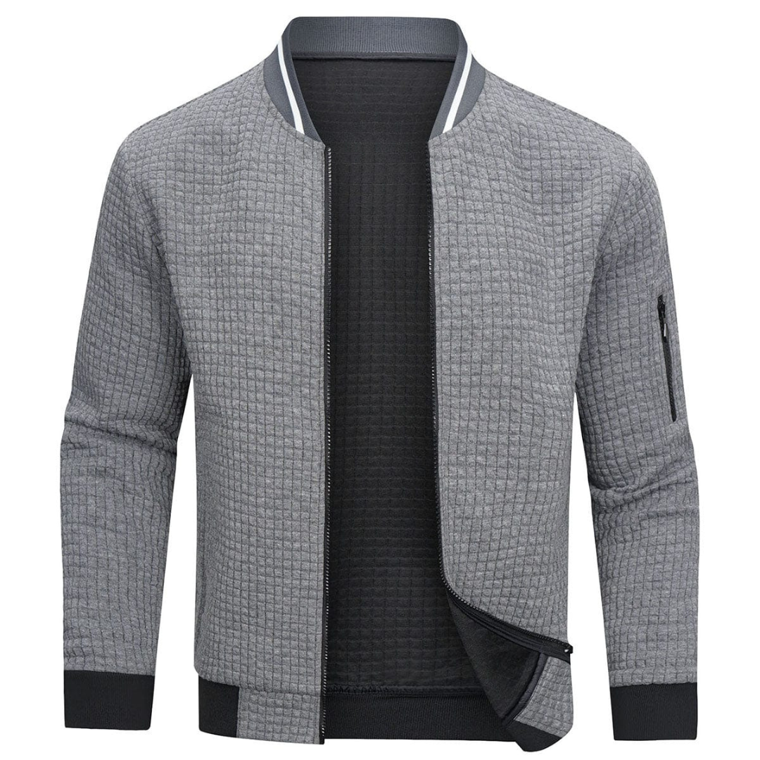 Men’s Quilted Full Zip Bomber Jacket
