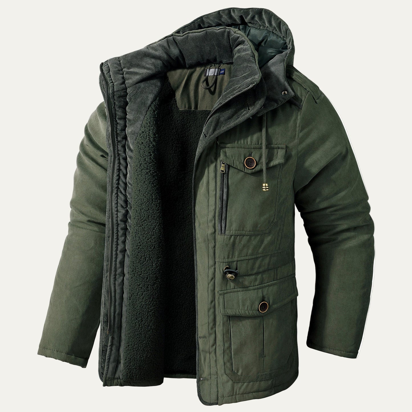 Men’s Heavy Winter Parka with Fleece Lining