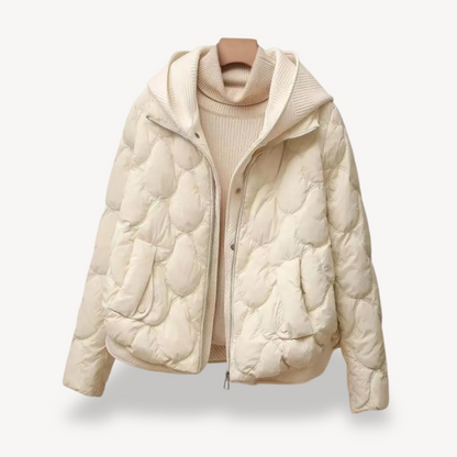Quilted Puffer Jacket with Hood for Women
