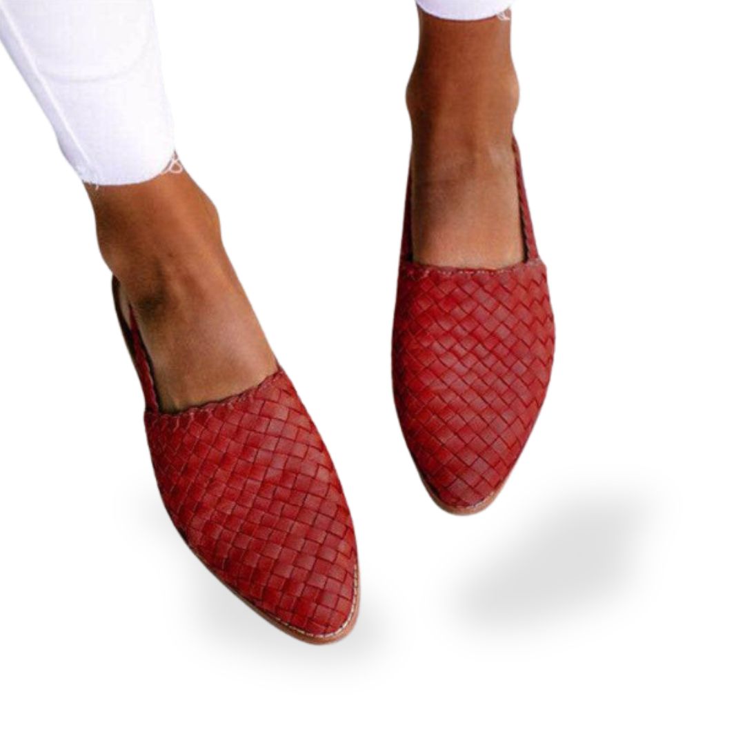 Woven Pointed Orthopedic Flats Women