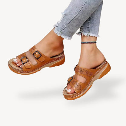 Orthopedic Comfort Buckle Sandals PU Women
