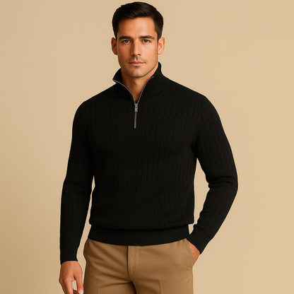 The Ashford Ribbed Half Zip Jumper for Men