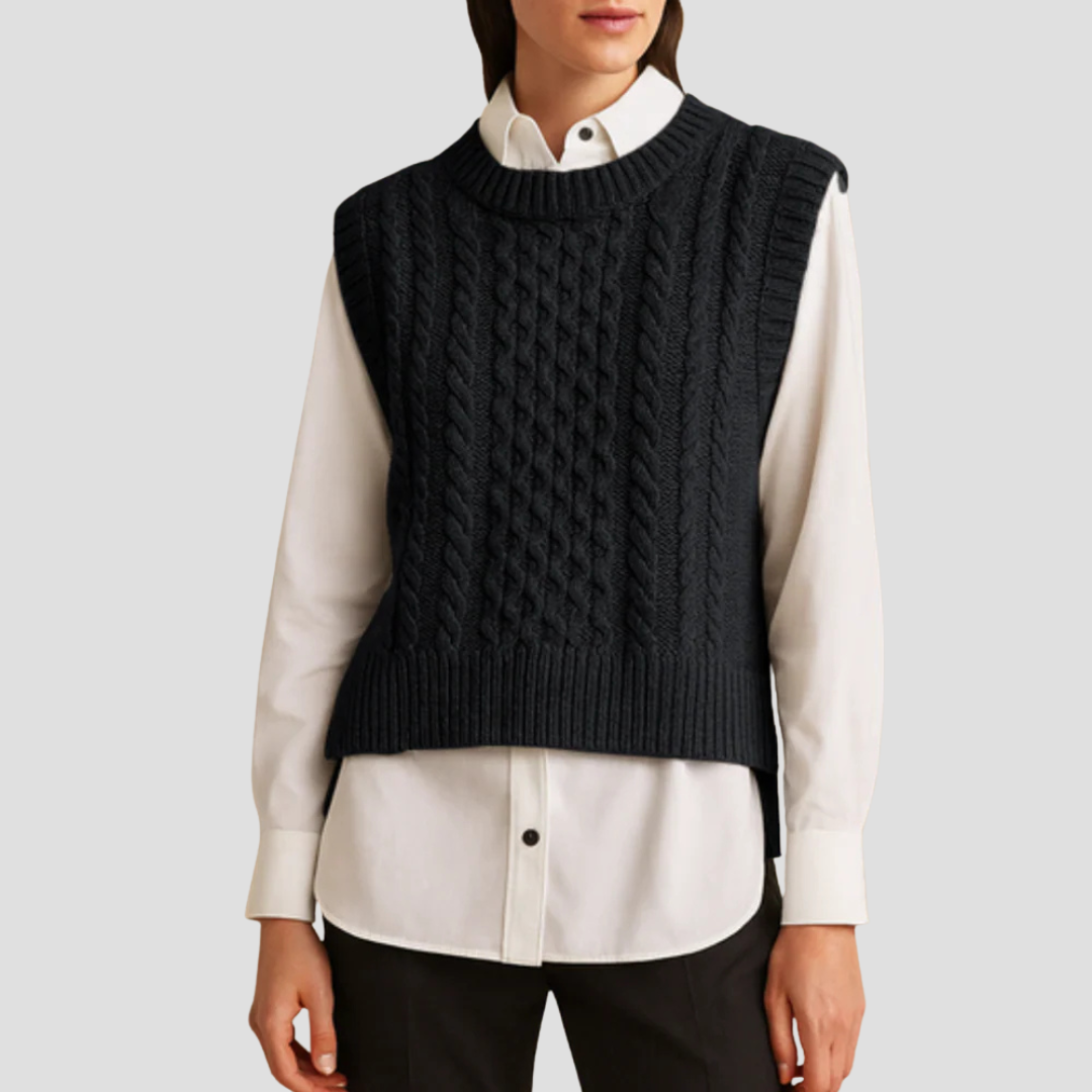 Cozy Cable Knit Sweater Vest