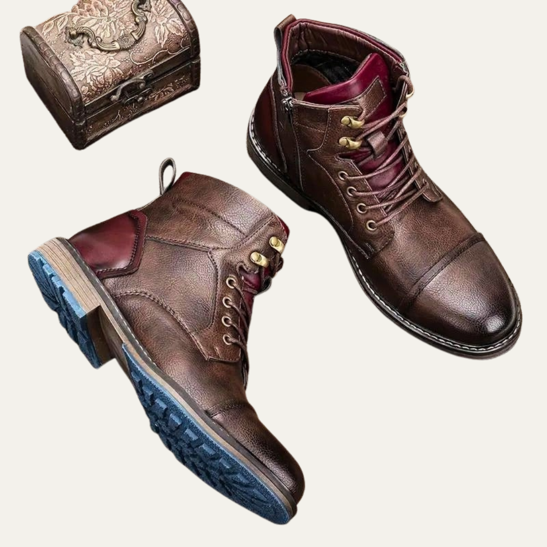 Men’s Textured Slip On Croc Pattern Ankle Bootie