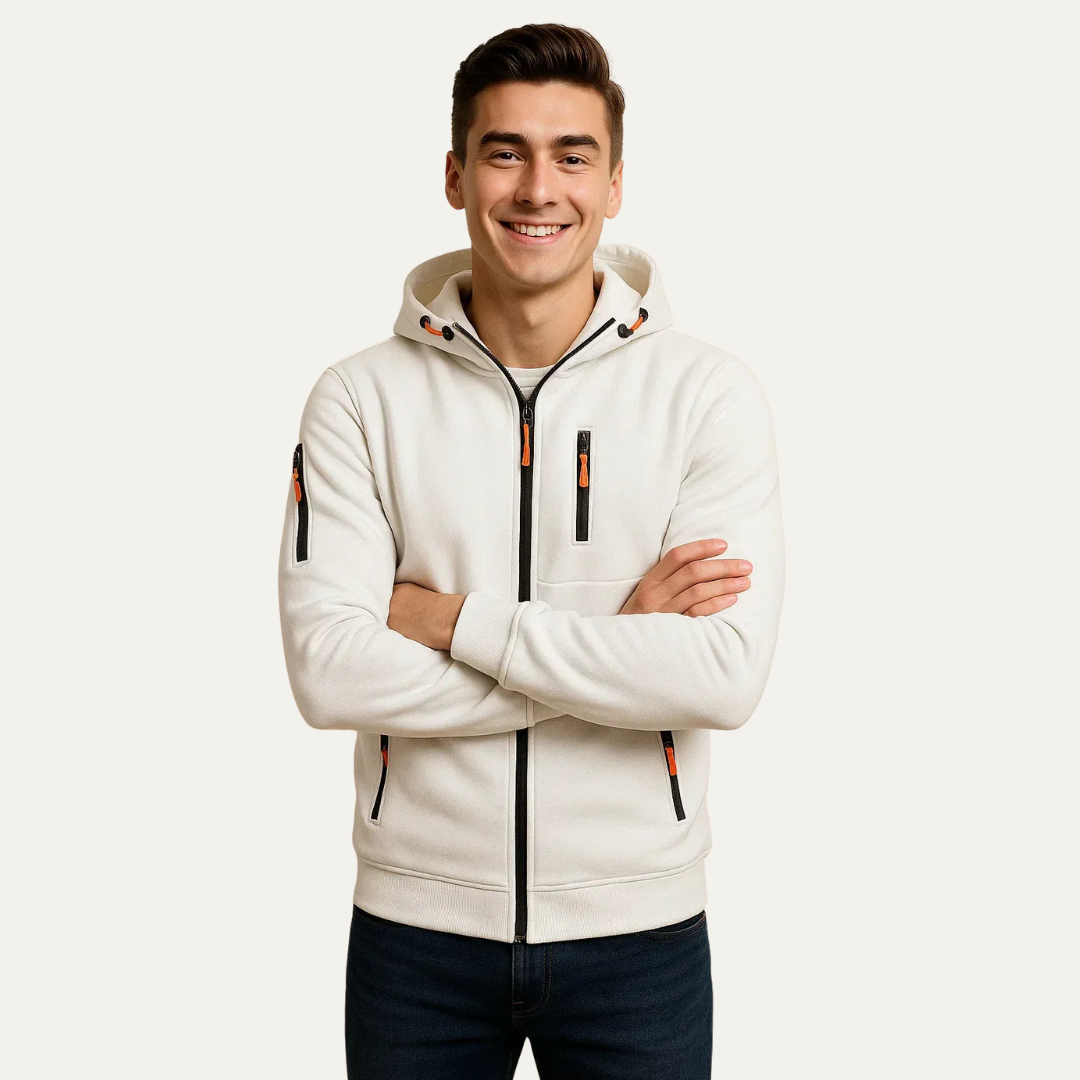 Men’s Sporty Full Zip Technical Hoodie