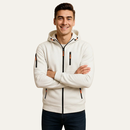 Men’s Sporty Full Zip Technical Hoodie