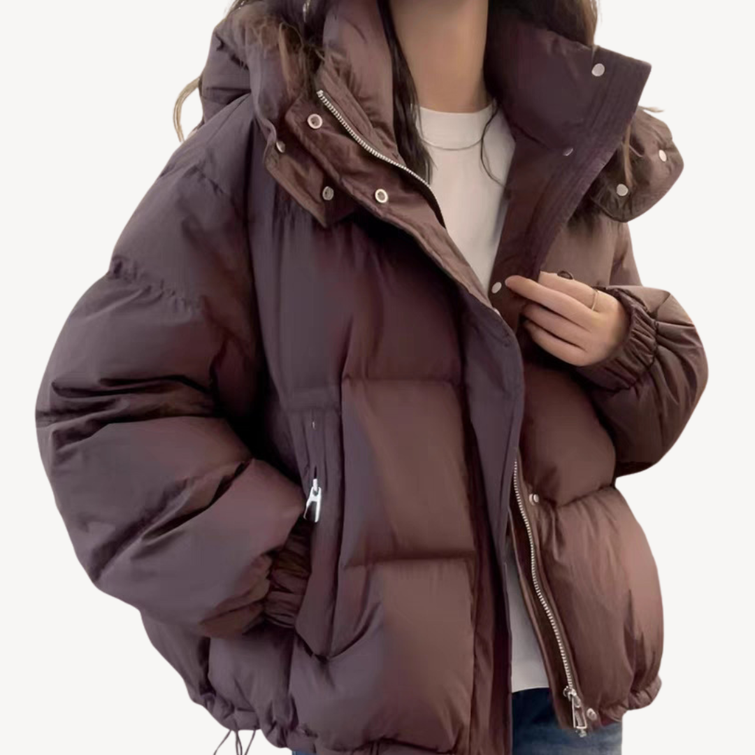 Puffer Jacket with Hood for Women