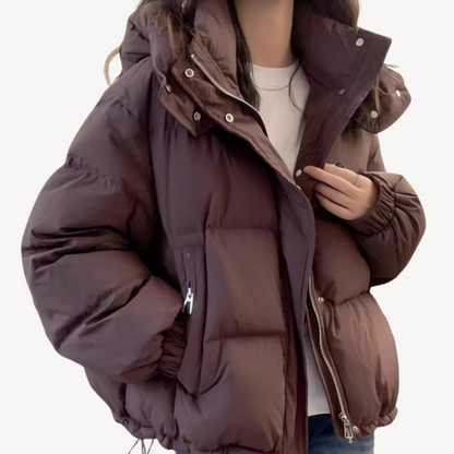 Puffer Jacket with Hood for Women