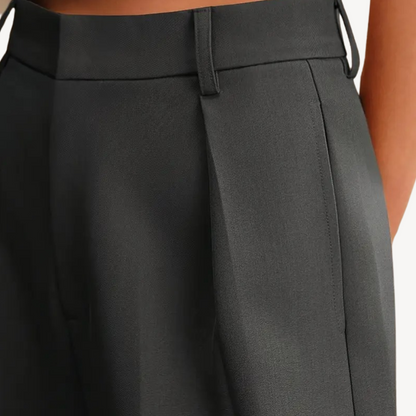 High-Waisted Pleated Trousers for Women