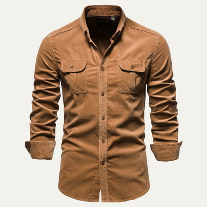The Castellina Men’s Casual Button Up Corduroy Shirt